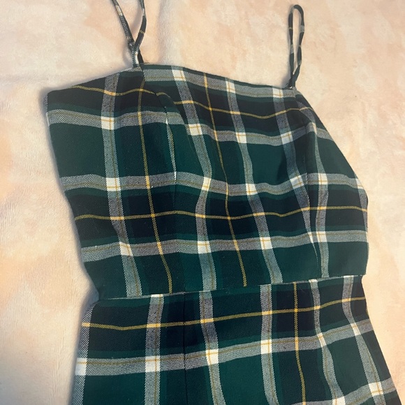 Aeropostal green plaid tight dress. Size small - Picture 2 of 6